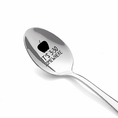 10 db/tétel INS Laser I Love You to the Moon and Back Kávékanál rozsdamentes acél kávéskanál gyerekeknek Női születésnapi ajándékok