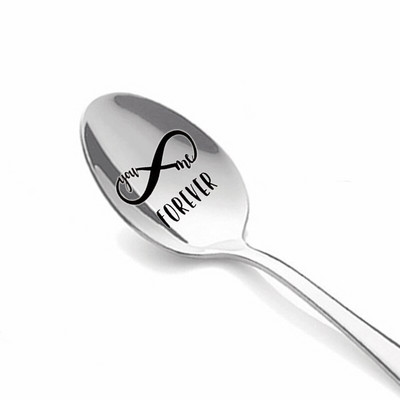 10 db/tétel INS Laser I Love You to the Moon and Back Kávékanál rozsdamentes acél kávéskanál gyerekeknek Női születésnapi ajándékok