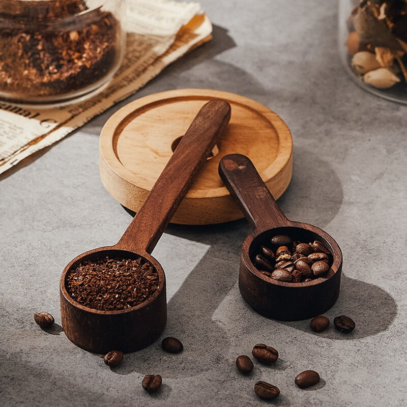 Drvena žličica za kavu Mjerna žličica za zrna kave, cijela zrna mljevena zrna ili čaj, pribor za kućnu kuhinju - 8 g