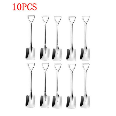 10 vnt. Kastuvas kavos šaukštas Creative Nerūdijančio plieno arbatinis šaukštelis Ledų desertas Šaukštas Kalėdų dovanų stalo įrankių įrankis