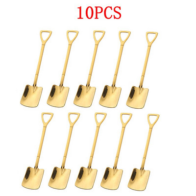 10 vnt. Kastuvas kavos šaukštas Creative Nerūdijančio plieno arbatinis šaukštelis Ledų desertas Šaukštas Kalėdų dovanų stalo įrankių įrankis