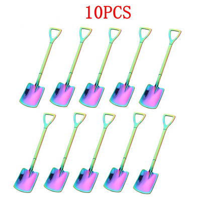 10 vnt. Kastuvas kavos šaukštas Creative Nerūdijančio plieno arbatinis šaukštelis Ledų desertas Šaukštas Kalėdų dovanų stalo įrankių įrankis