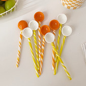 Ukrasni spiralni vitraji s dugom drškom Kava Mlijeko Žlica za sladoled Lizalica Desert Koktel Miješanje Chic Party Posuđe