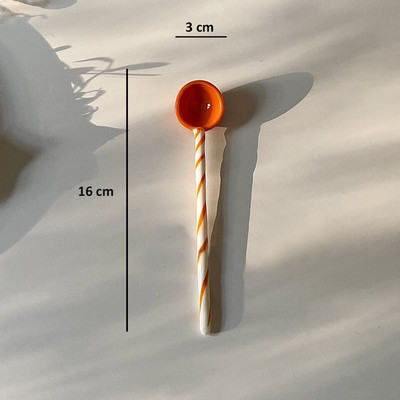 Ukrasni spiralni vitraji s dugom drškom Kava Mlijeko Žlica za sladoled Lizalica Desert Koktel Miješanje Chic Party Posuđe