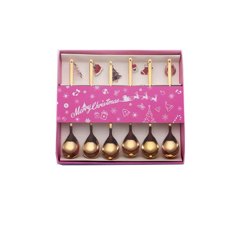 Setovi žlica i vilica za kavu Žlica za miješanje kave Desert Šećer Žlica za čaj Lopata Kutija za božićne darove Posuđe za jelo Kuhinjski pribor