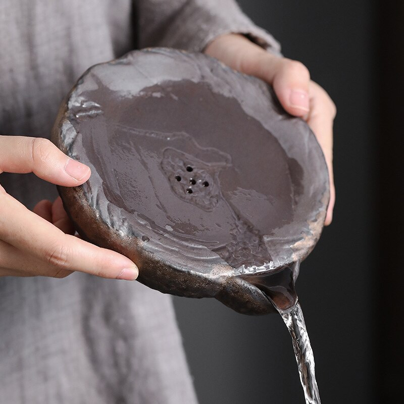 Creative Storage Virdulio guolių vadovas Akmens dirbiniai Hu Dian Retro keramikos Kung Fu arbatos paauksuotos sausos lemputės arbatos stalo serviravimo padėklai