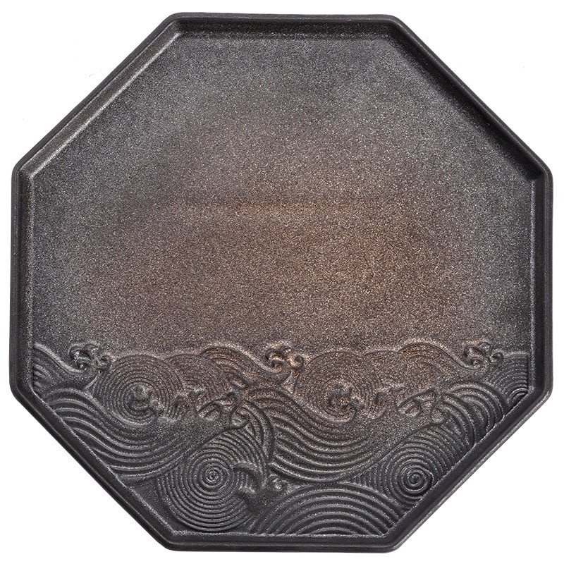 Japoniškas paauksuotas geležies glazūra Bambuko arbatos padėklas Keraminis puodo laikiklio laikiklis Pagalbinis arbatos staliukas Mažas arbatos padėklas Vaisių padėklas arbatos pyrago padėklas