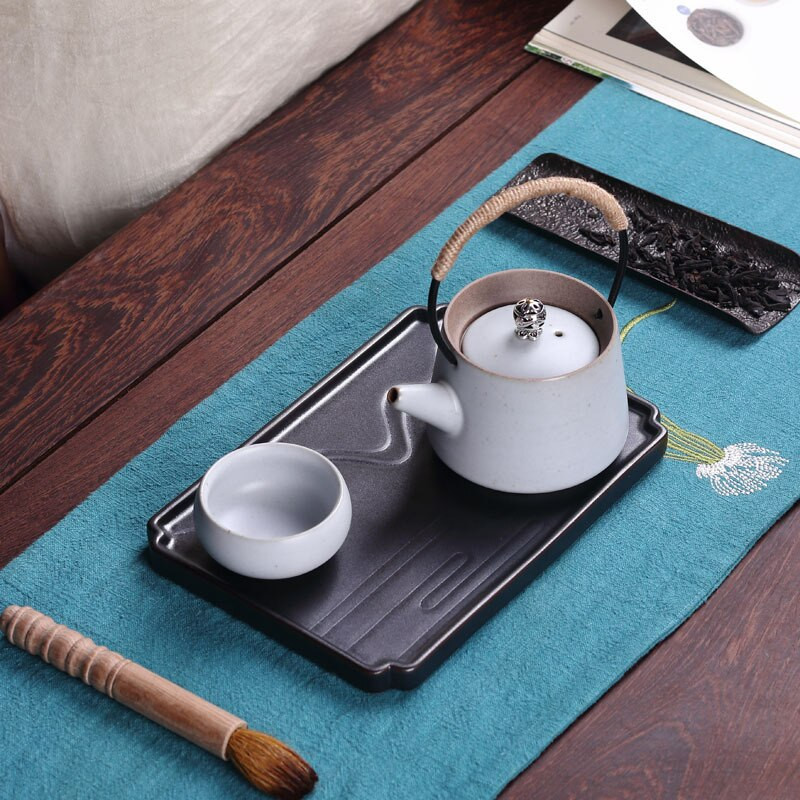 Rankų darbo japoniškas molinis sausas lemputės diskas Keraminis Kung Fu arbatos padėklas Padėklas Puodas Guolis Puodas Torr Lėkštė Arbatinuko padėklas serviravimo padėklas