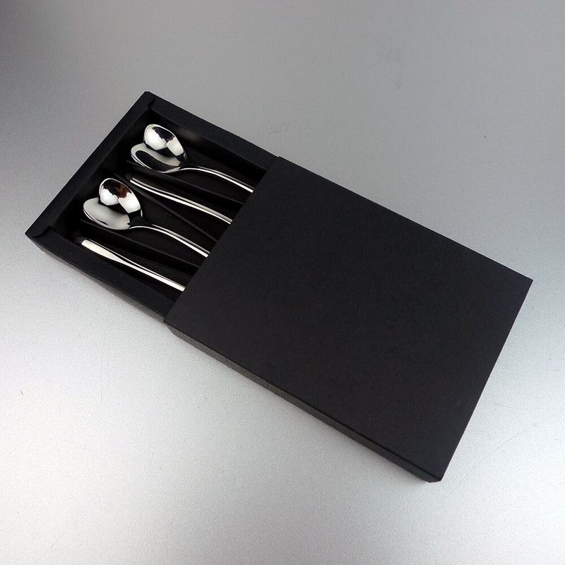 Кафена лъжица във формата на сърце Десертна захар Лъжици за разбъркване Чаена лъжичка Сервизи Кухненски аксесоари от неръждаема стомана 4 бр./компл.