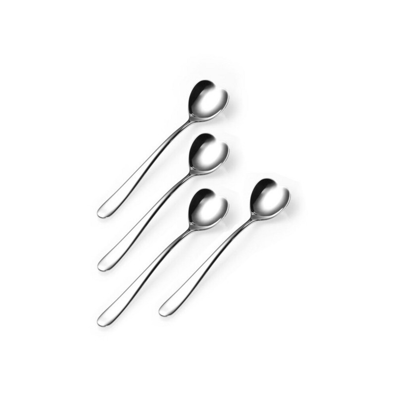 Кафена лъжица във формата на сърце Десертна захар Лъжици за разбъркване Чаена лъжичка Сервизи Кухненски аксесоари от неръждаема стомана 4 бр./компл.