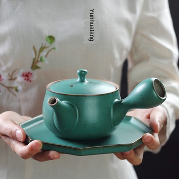 Керамична подложка за саксия Кунг Фу Чай Dry-Bulb Диск Hu Dian Чаша Чинийка Малък поднос Плодове Dian Xin Pan Поднос за чай Чаена церемония