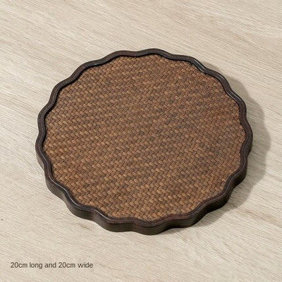 Sunkus bambuko arbatos stalo padėklas Bambuko kilimėlis Bambuko kilimėlis lėkštė Zen puodo padėklas Buitinis mažas arbatos padėklas arbatos rinkinys serviravimo padėklai Kavos padėklas