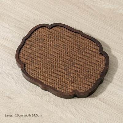 Sunkus bambuko arbatos stalo padėklas Bambuko kilimėlis Bambuko kilimėlis lėkštė Zen puodo padėklas Buitinis mažas arbatos padėklas arbatos rinkinys serviravimo padėklai Kavos padėklas