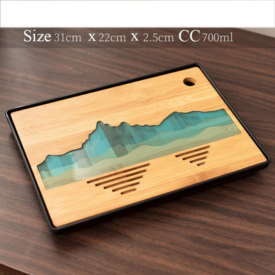 tavi de ceai din plastic si bambus masa de ceai tava de servire lucrata manual accesorii pentru ceai kung fu