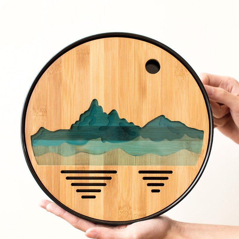 tavi de ceai din plastic si bambus masa de ceai tava de servire lucrata manual accesorii pentru ceai kung fu