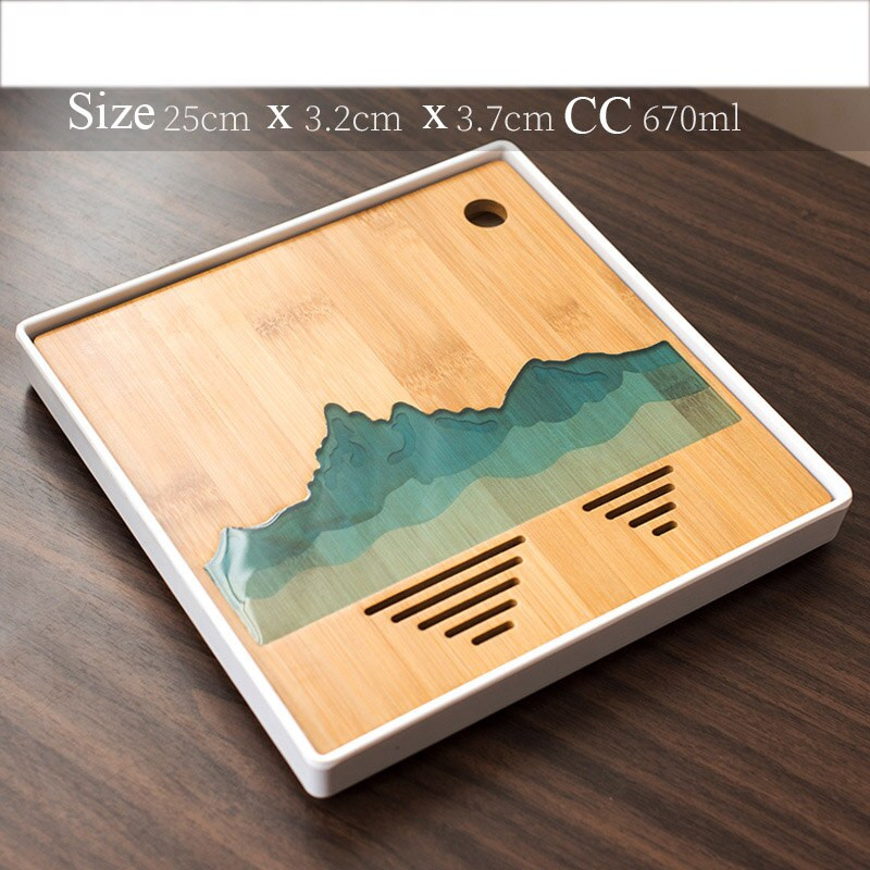 tavi de ceai din plastic si bambus masa de ceai tava de servire lucrata manual accesorii pentru ceai kung fu