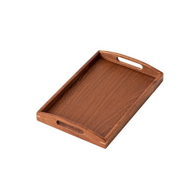Tavă dreptunghiulară din lemn de bambus pentru ceai Tavă din lemn masiv Tavi pentru ceai de ceai Tavă cu suport Tavă din lemn pentru cină pentru hotel Tavă de depozitare Veselă