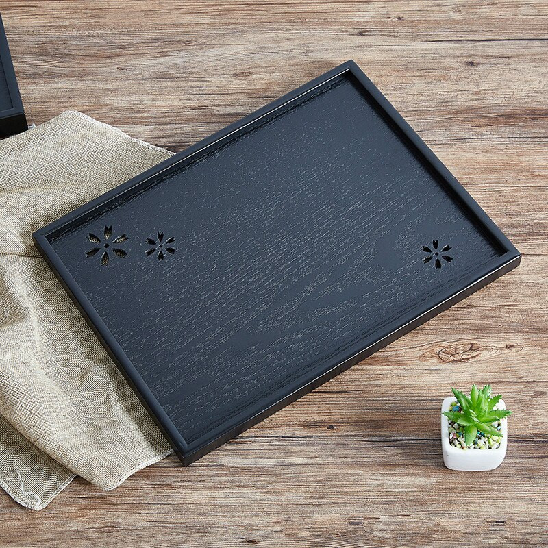 Vacsora Desszert Szállítók Tömörfa étkészlet Retro Reggeli Tároló Teaétel Szállodai Otthoni Tálaló Snack