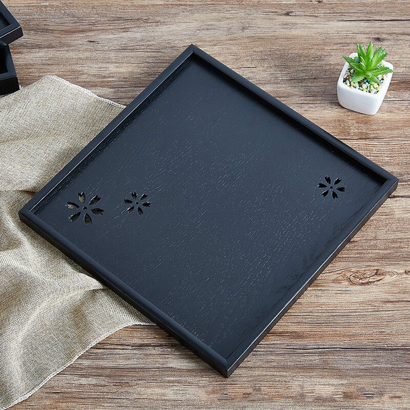 Vacsora Desszert Szállítók Tömörfa étkészlet Retro Reggeli Tároló Teaétel Szállodai Otthoni Tálaló Snack