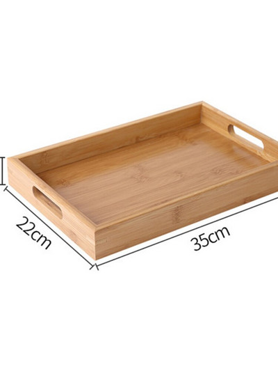 Drveni pravokutni pladanj za čaj od bambusa, pladanj od punog drveta, pladanj za posluživanje Kung Fu šalica za čaj Drveni hotelski tanjur za večeru