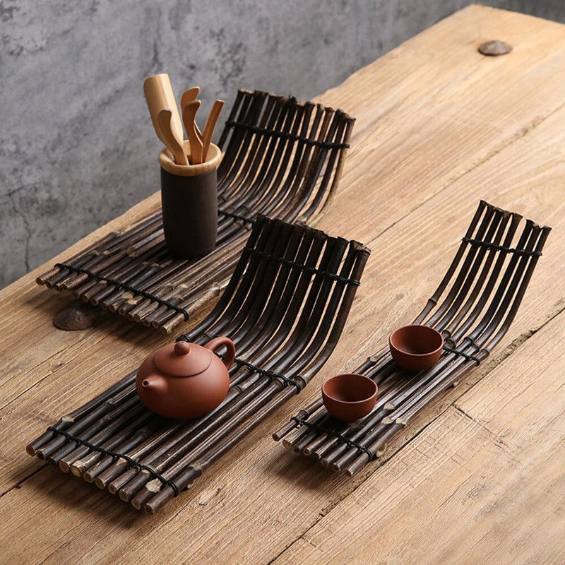 Splavi Dizajn čamaca Set za čaj Toplinska izolacija Podmetač za čaše Prirodni bambus Ekološki prihvatljiv Držač šalice čaja Posuda za lonac za čaj