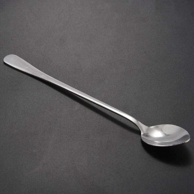 Naujas 3 vnt ilgos rankenos nerūdijančio plieno arbatos kavos šaukštas kokteilių ledų šaukštas šaukštas stalo įrankiai smaili galvutė