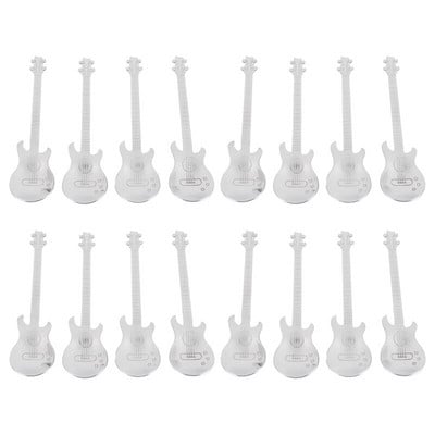 Kavos šaukšteliai gitara, 16 vnt nerūdijančio plieno muzikiniai kavos šaukštai arbatiniai šaukšteliai maišymo šaukšteliai cukraus šaukštelis (sidabras)