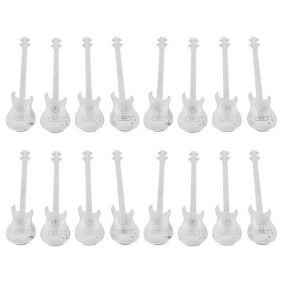 Kavos šaukšteliai gitara, 16 vnt nerūdijančio plieno muzikiniai kavos šaukštai arbatiniai šaukšteliai maišymo šaukšteliai cukraus šaukštelis (sidabras)