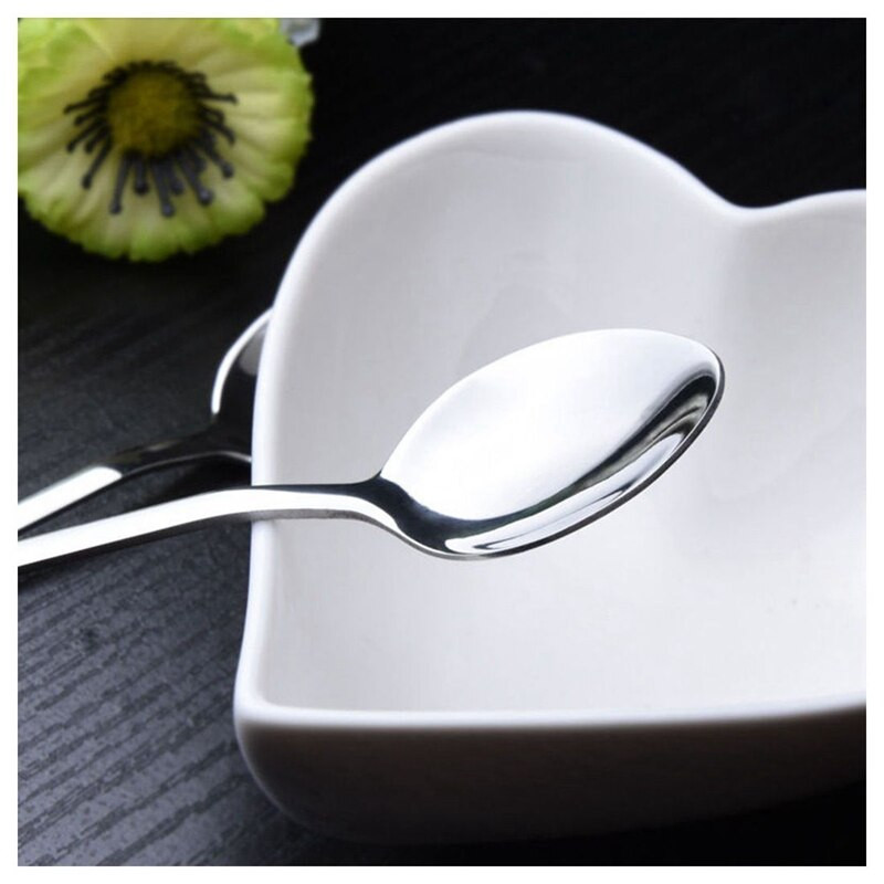 Forró SV-12 db hosszú nyelű rozsdamentes acél tea kávéskanál fagylalt evőeszköz