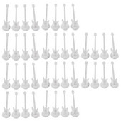 Gitár kávéskanál, 40 db Rozsdamentes acél zenei kávéskanál Teáskanál Keverőkanalak Cukorkanál (ezüst)