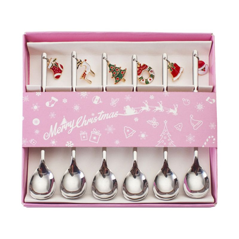 Lingurita Cafea Craciun 6 Buc Alimente Coacerea Baut Espresso Supa Orez Gadget Nou