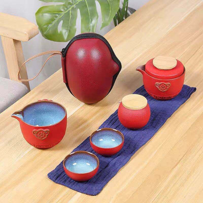 Visokokvalitetni kineski čaj Travel Tea Set Kung Fu TeaSet Keramički prijenosni čajnik Porculanski čajnik Gaiwan Čaj Čaj Ceremonija