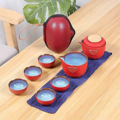 Visokokvalitetni kineski čaj Travel Tea Set Kung Fu TeaSet Keramički prijenosni čajnik Porculanski čajnik Gaiwan Čaj Čaj Ceremonija