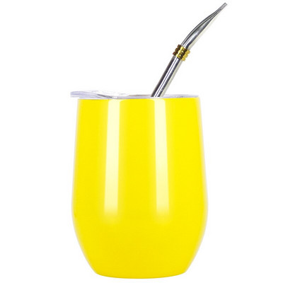 Yerba Mate moliūgų rinkinys su dviguba sienele nerūdijančio plieno Mate arbatos puodeliu ir Bombilla rinkiniu, kurį sudaro Yerba Mate moliūgas (puodelis) su viena bomba