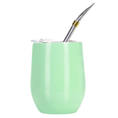 Yerba Mate moliūgų rinkinys su dviguba sienele nerūdijančio plieno Mate arbatos puodeliu ir Bombilla rinkiniu, kurį sudaro Yerba Mate moliūgas (puodelis) su viena bomba