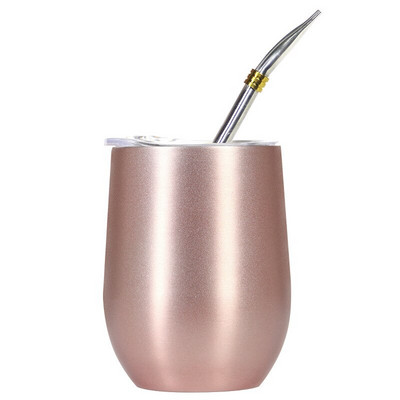 Yerba Mate moliūgų rinkinys su dviguba sienele nerūdijančio plieno Mate arbatos puodeliu ir Bombilla rinkiniu, kurį sudaro Yerba Mate moliūgas (puodelis) su viena bomba