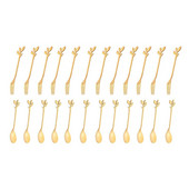 24 pachete cu set de furculiță și linguri din oțel inoxidabil, înghețată, ceai, cafea, linguriță, veselă de bucătărie