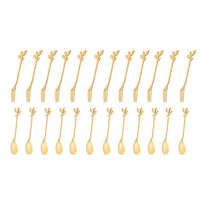 24 pachete cu set de furculiță și linguri din oțel inoxidabil, înghețată, ceai, cafea, linguriță, veselă de bucătărie