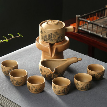 8 бр. Керамични пътни сервизи за чай Китайски преносим керамичен костен порцелан Teaset Gaiwan Teacup Порцеланова чаша чай The Kung Fu Teapot Set Set