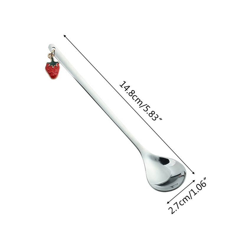 6db Rozsdamentes acél kávéskanál gyümölcs Boldog karácsonyi díszek Leves teáskanál Keverő Keverő Konyhai étkészlet Otthoni asztal