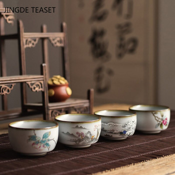 Китайски Ru Kiln Посуда Чаени чаши ChaZhan Anti Scaling Retro Teacup Ceramic Multicolor Master Personal Single Cup Drinkware