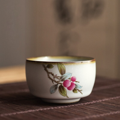 Китайски Ru Kiln Посуда Чаени чаши ChaZhan Anti Scaling Retro Teacup Ceramic Multicolor Master Personal Single Cup Drinkware