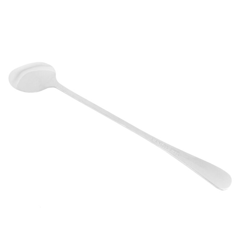 4 db rozsdamentes acél kávéskanál szuper hosszú kerek fej készlet