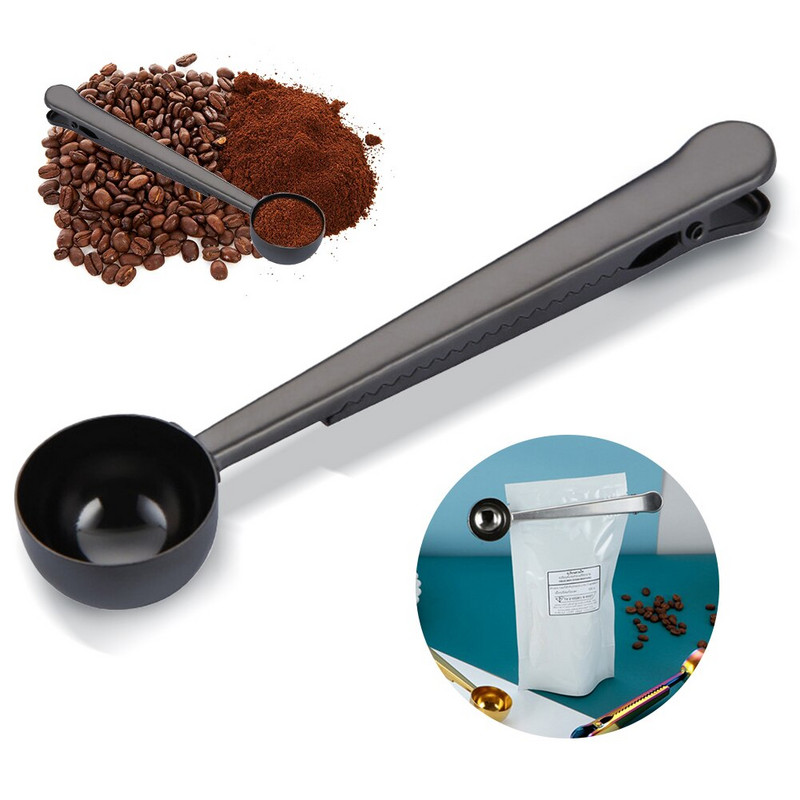 10 vnt rankenos maišelis tirpios arbatos kavos šaukštas virtuvės reikmenys nerūdijančio plieno ilgas sandarinimo segtukas „du viename“ espreso kavos dekoravimas