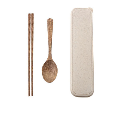 3 DB Kanál Villa Evőeszköz Hordozható étkészlet Ebéd étkészlet Dobozkészlettel 401 Rozsdamentes acél konyhai kiegészítők