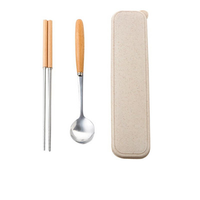 3 DB Kanál Villa Evőeszköz Hordozható étkészlet Ebéd étkészlet Dobozkészlettel 401 Rozsdamentes acél konyhai kiegészítők