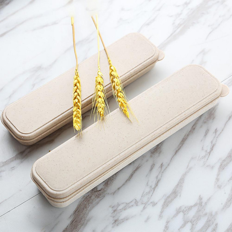 3 DB Kanál Villa Evőeszköz Hordozható étkészlet Ebéd étkészlet Dobozkészlettel 401 Rozsdamentes acél konyhai kiegészítők