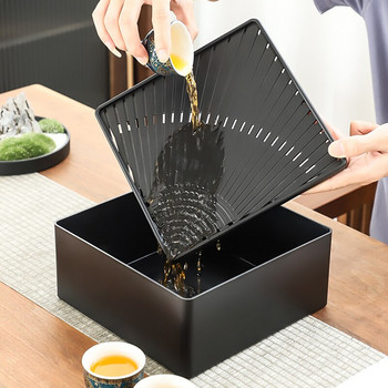 Порцеланов китайски сервиз за чай Gongfu Преносим комплект чайници с 360 въртене на машина за чай и инфузер Комплект за чайна церемония Чанта за чайник