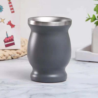 8 unces Yerba Mate tējas krūze Divsienu dabīgā ķirbja dzēriena trauki Argentīnas ķirbja formas viegli tīrāms nerūsējošais tērauds