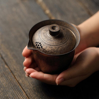 Керамична купа за чай Sancai Cover Bowl Чаша за чай с капак Уред за приготвяне на чай Каменинови изделия Гърне за ръчно хващане против изгаряне Gaiwan Единична голяма екипировка
